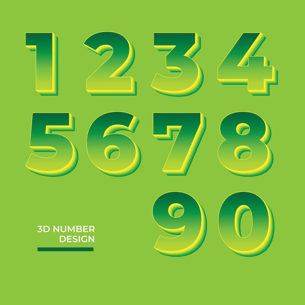 Retro Number Design