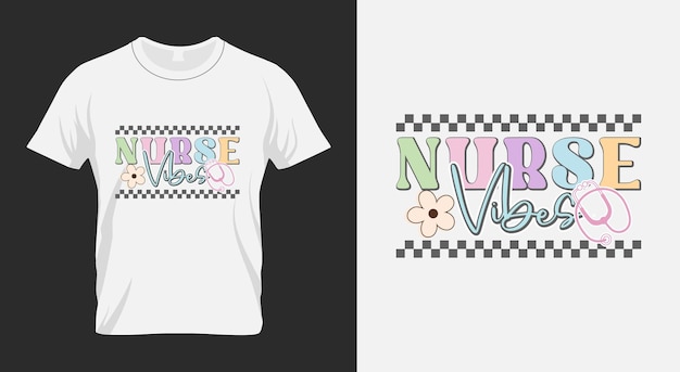 Vector retro nurse sublimation