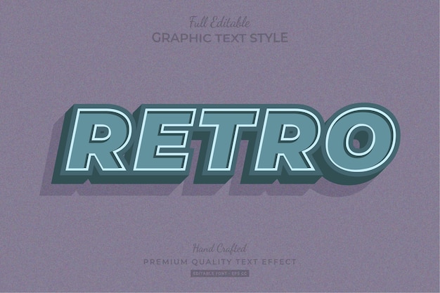 Retro Old Vintage Editable Text Effect Font Style