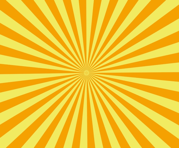 Vector retro orange background ray