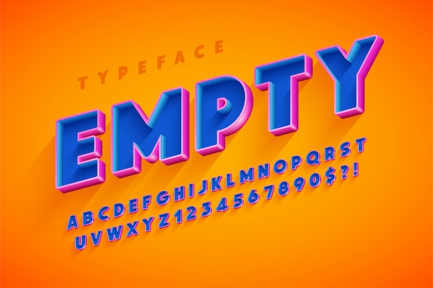 Vector retro original  display font design, alphabet