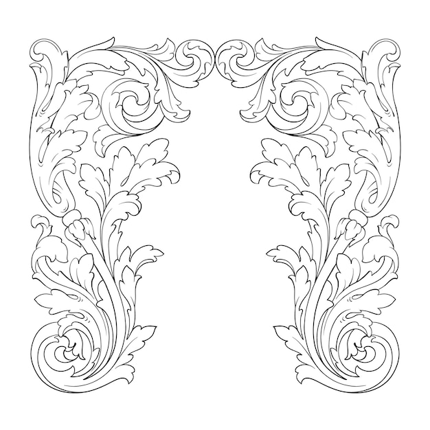 Retro ornamental frame border