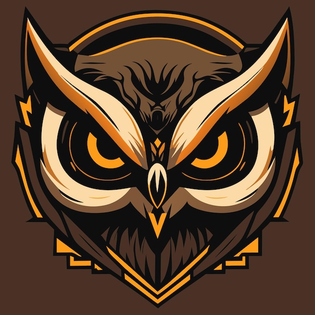 Retro owl Skull Vector Art