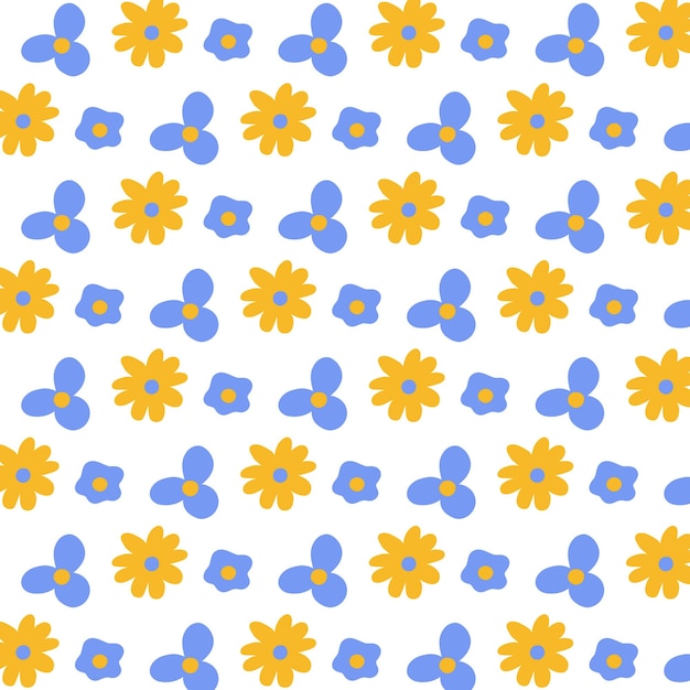 Retro patroon met bloemen uit de jaren 70 vector illustratie groovy patroon met bloemennaadloos patroon