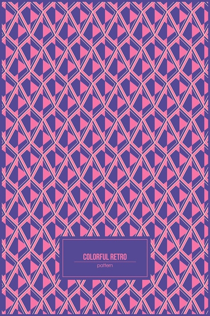 retro pattern of colorful purple pastel color with abstract shape