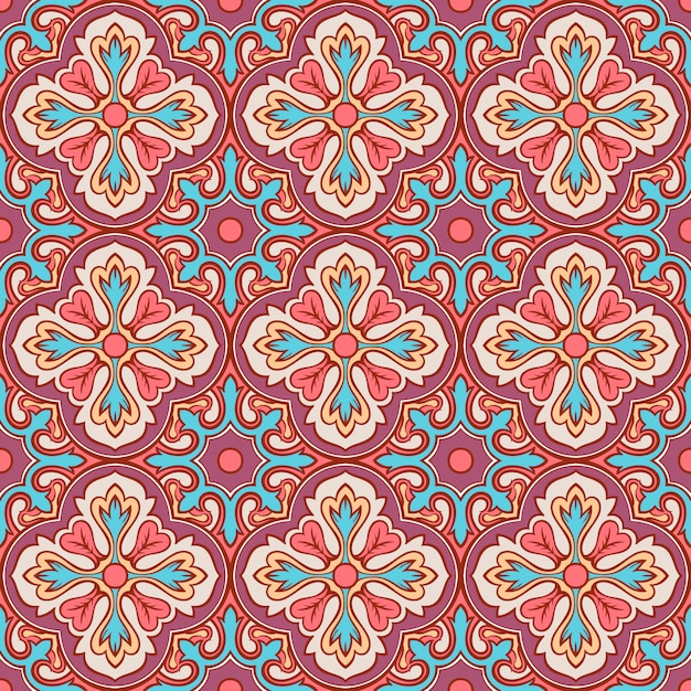 Retro pattern with flowers