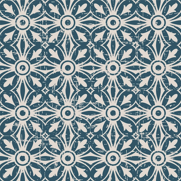 retro pattern with round cross curve kaleidoscope