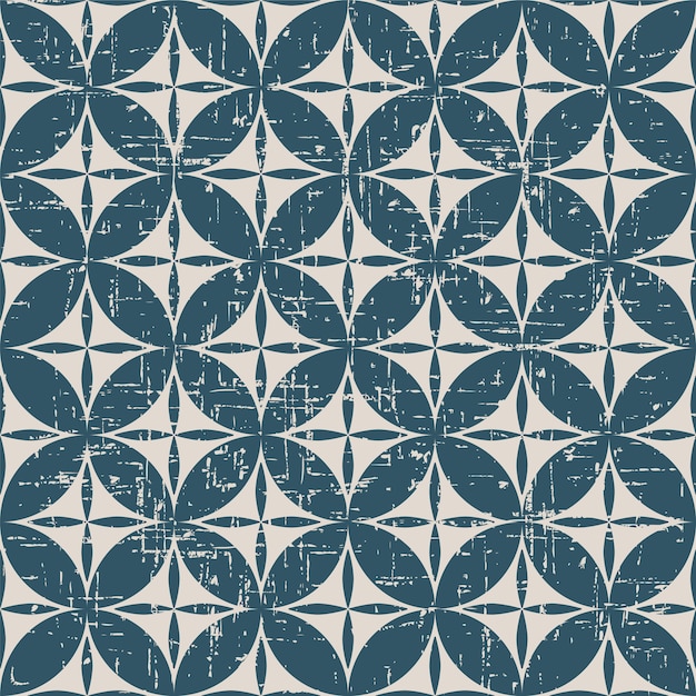 retro pattern with round cross geometry