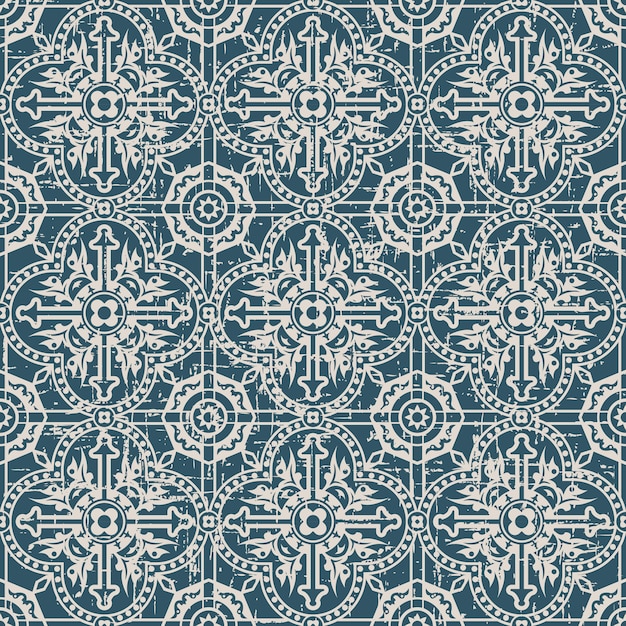 retro pattern with round curve circle geometry