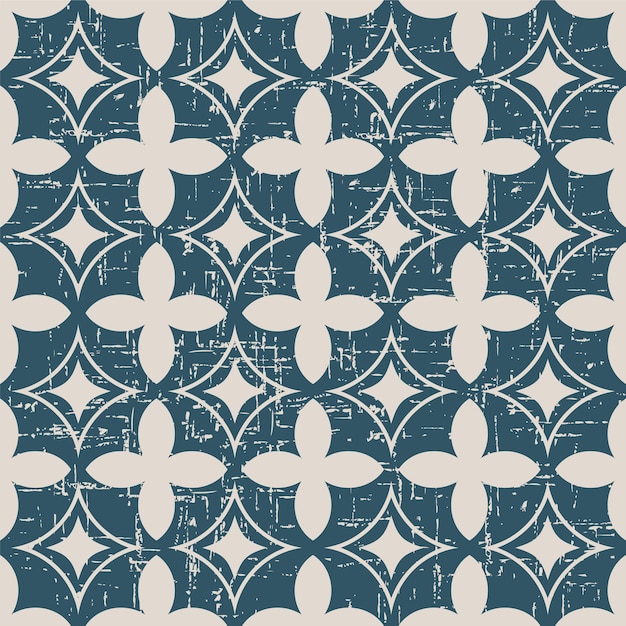 retro pattern with round diamond geometry