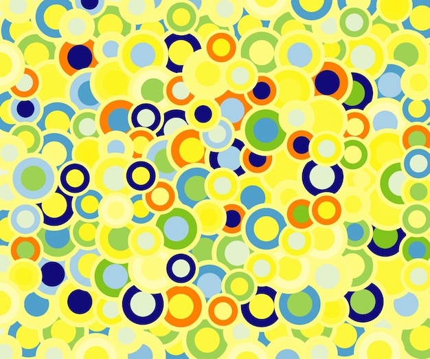 Retro patternbright of different color circles