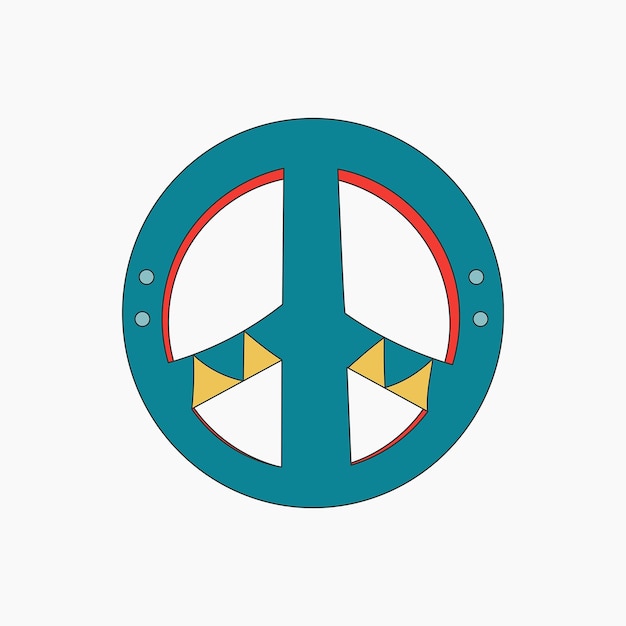 Retro peace symbol illustration