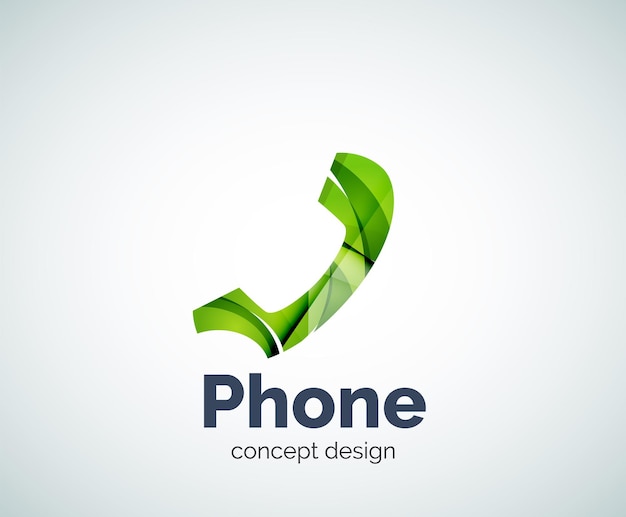Вектор Шаблон логотипа ретро-телефона