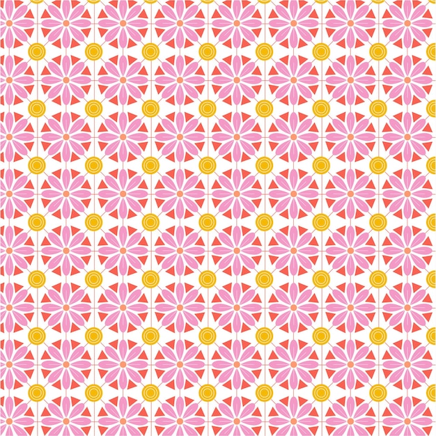 Premium Vector | Retro pink floral background