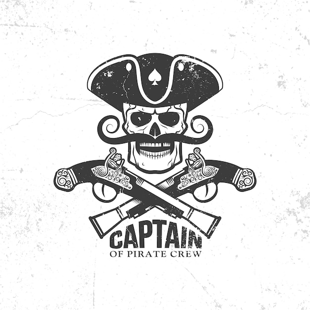 Retro piratenlogo