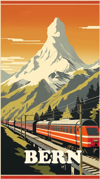 Vector retro-poster van bern