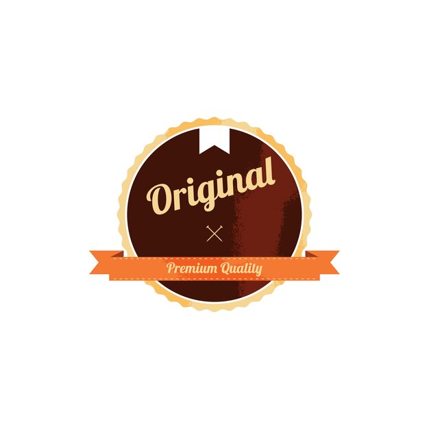 Retro premium badge label