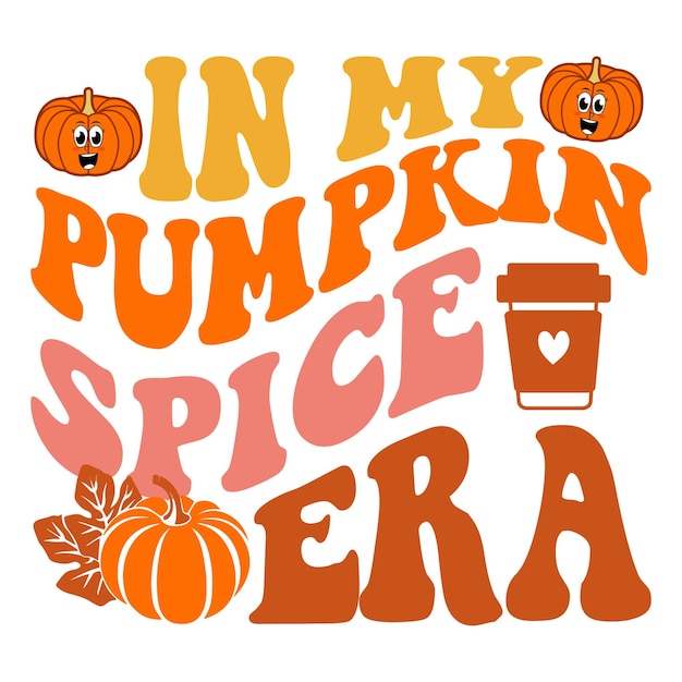 Vector retro pumpkin and fall svg design file