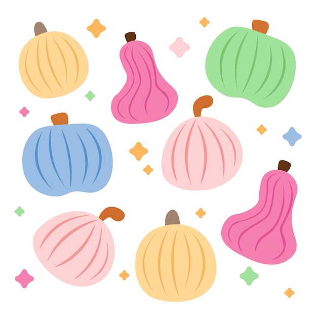 Retro pumpkin pattern background