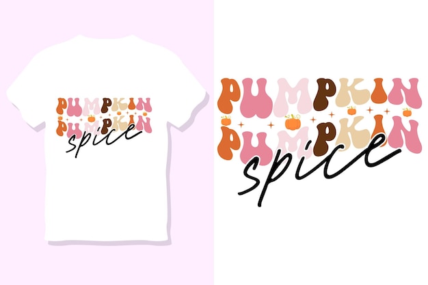 Vector retro pumpkin spice svg t shirt