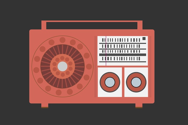 Vector retro radio player