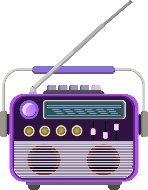 Vector retro radio vector