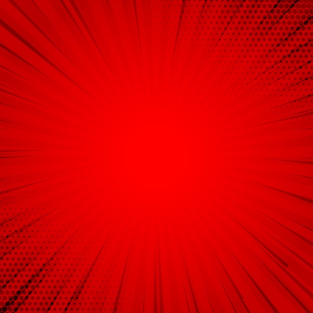 Retro red comic background