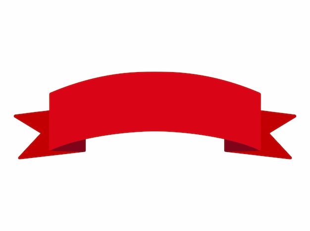 Элемент дизайна Retro Red Ribbon Banner