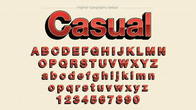 Retro rood vet typografieontwerp