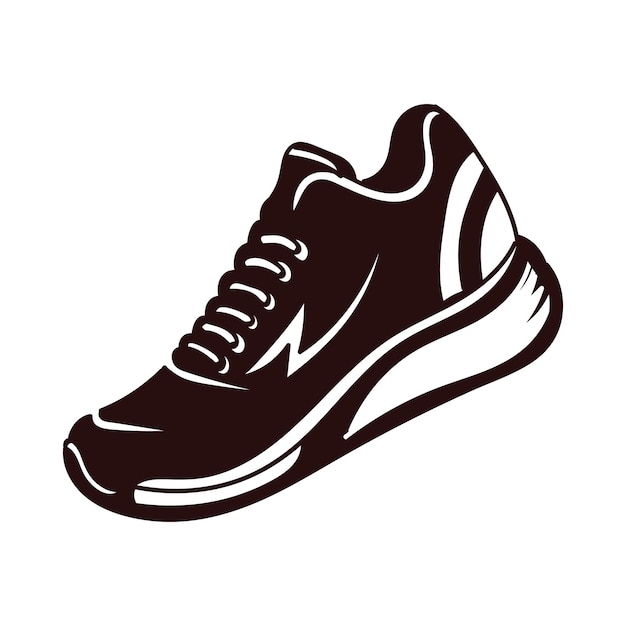 Вектор Спортивная обувь для бега в ретро стиле для магазина или продукта