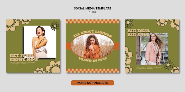 Retro Sale Social Media Template