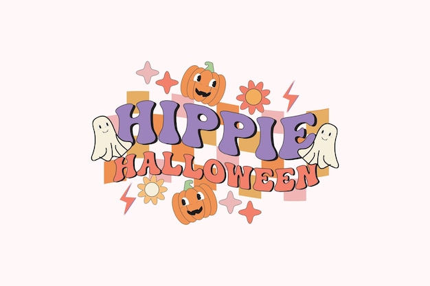 Vector retro schattige halloween svg-sublimatie