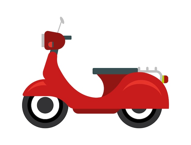 Retro scooter icon vector illustration