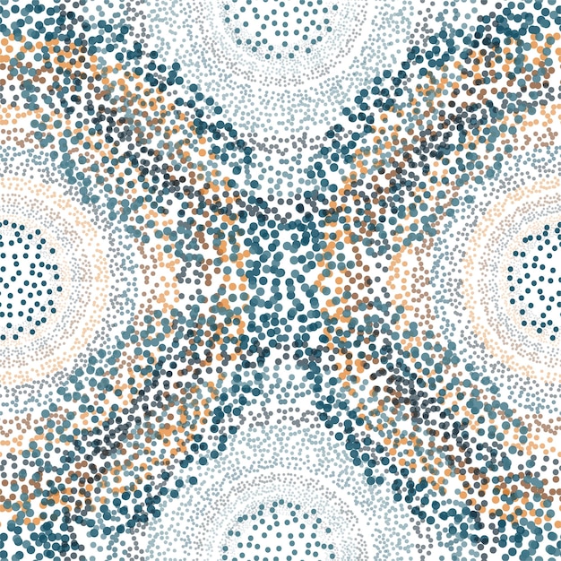 Retro Seamless Pattern with Circles