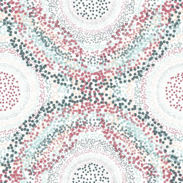 Retro seamless pattern with circles