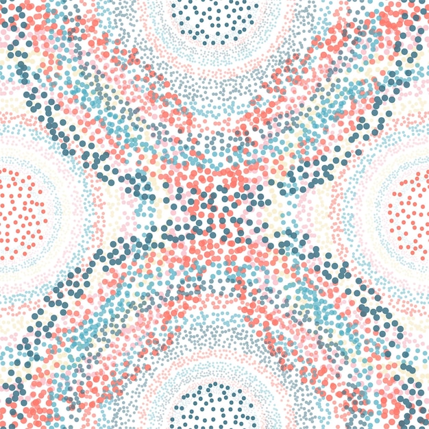 Retro Seamless Pattern with Circles