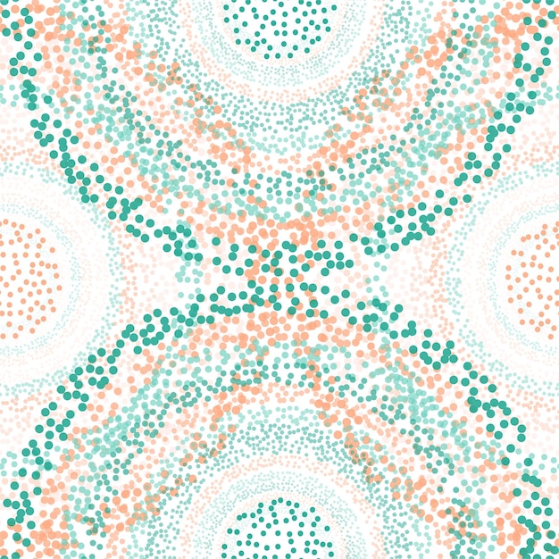 Retro seamless pattern with circles