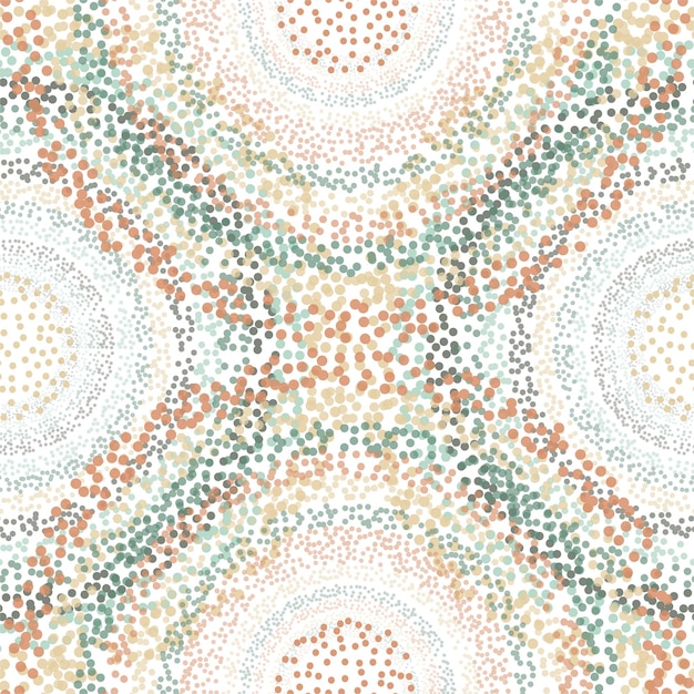 Retro seamless pattern with circles