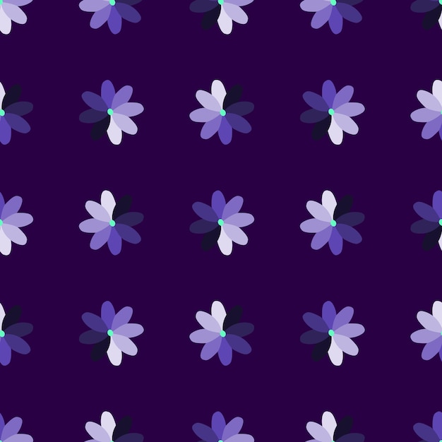 retro seamless pattern with flowers