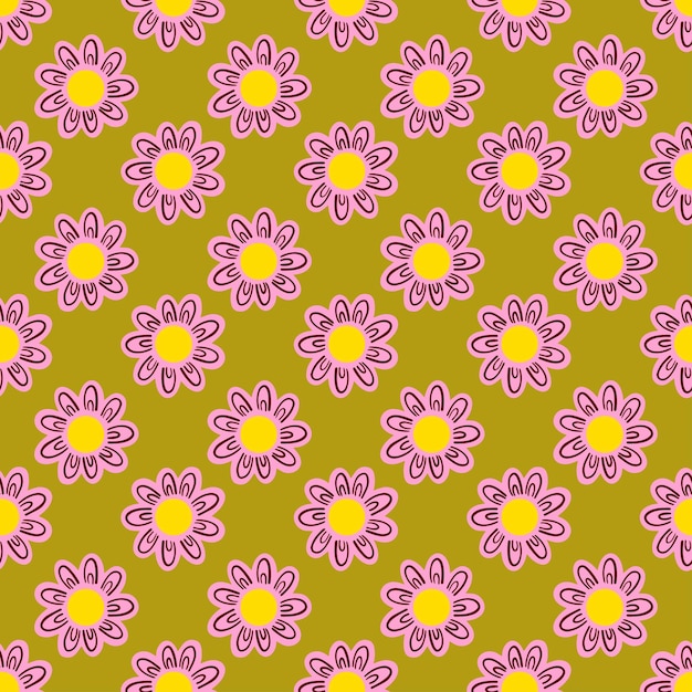 Retro seamless patterns retro 70s, great design for any purposes. Seamless