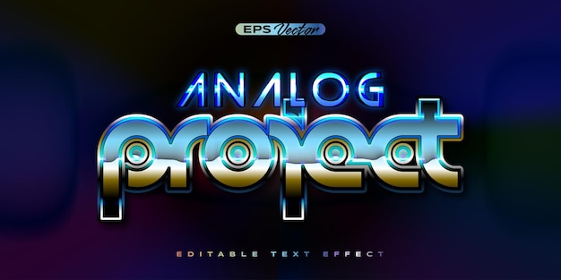 Retro shiny Y2K editable text effect analog project