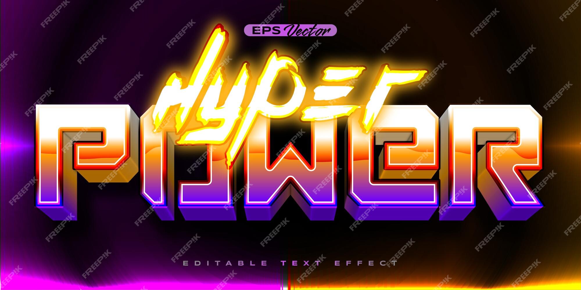 Retro shiny Y2K editable text effect cyber tech