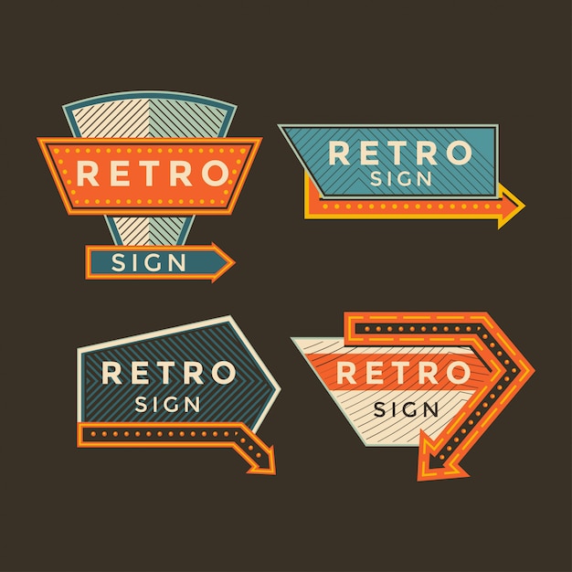 Retro sign set