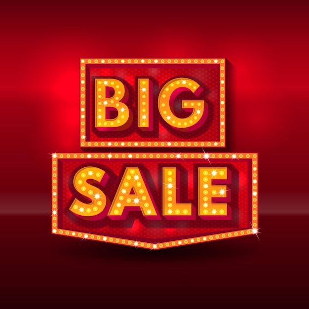 Insegna retrò con lampada big sale banner