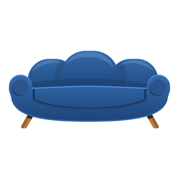 Retro sofa icon Cartoon of retro sofa vector icon for web design isolated on white background