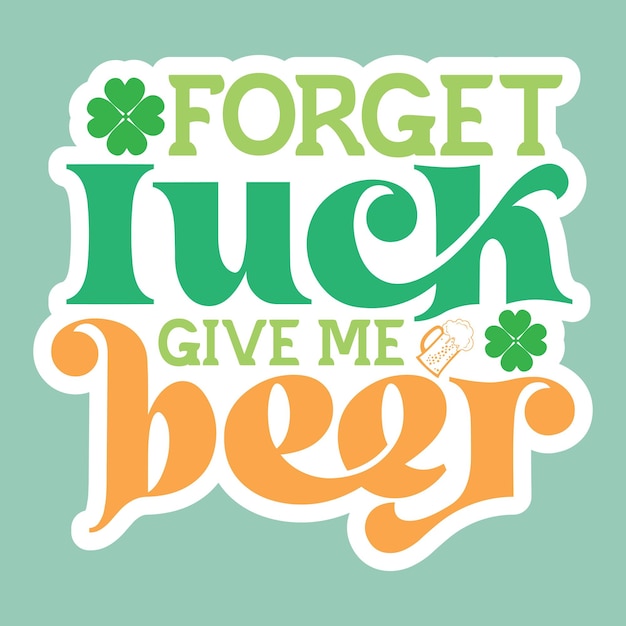 Vector retro st patricks sticker