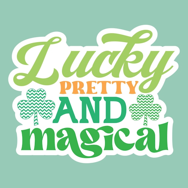 Vector retro st patricks sticker