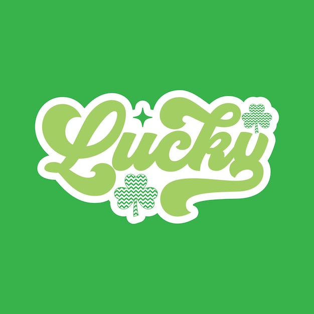 Vector retro st patricks sticker