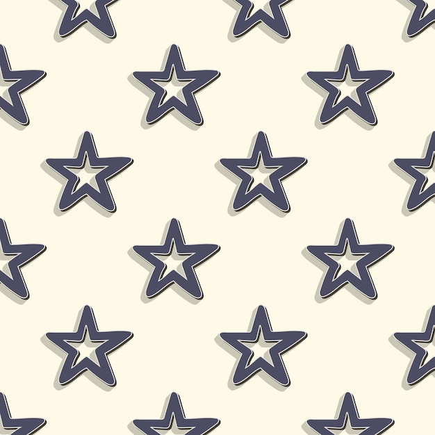 Retro stars pattern, abstract geometric background in 80s, 90s style. Geometrical simple illustration