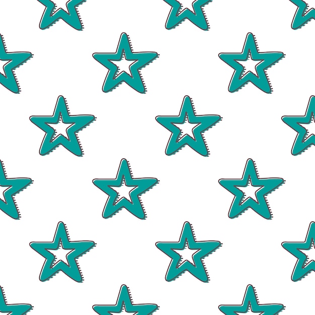 Retro stars pattern, abstract geometric background in 80s, 90s style. geometrical simple illustration